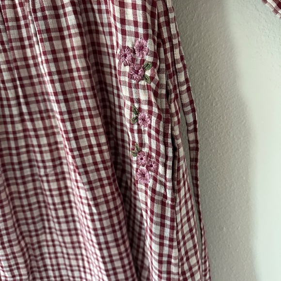 Vintage Y2K April Cornel Damask Print Pleat Front Dress Medium Maxi - Picture 3 of 14